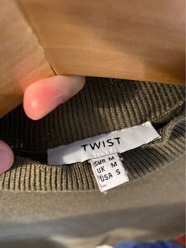 m Beden haki Renk Twist kazak
