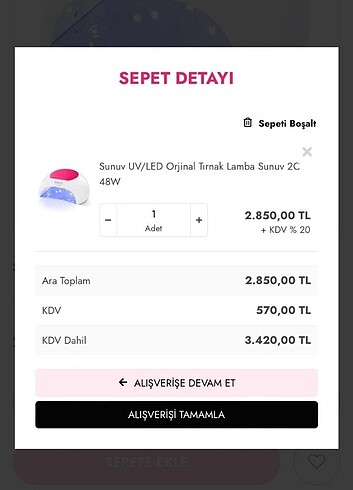 SUNUV 2C UV/LED orijinal tırnak lambası - Görsel 6