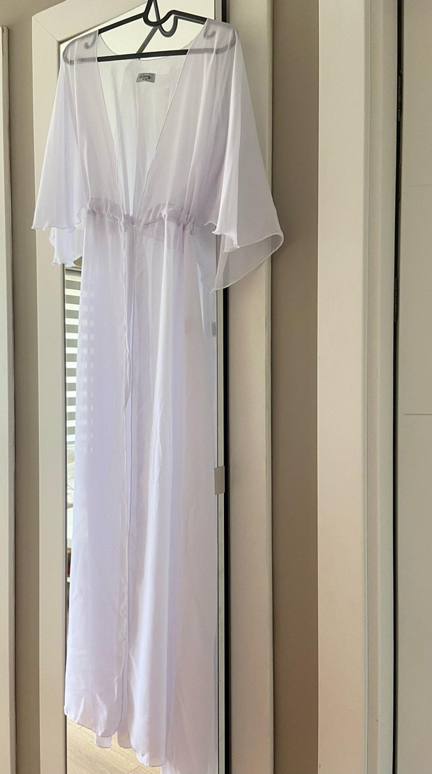 Tül pareo plaj elbisesi - Görsel 5