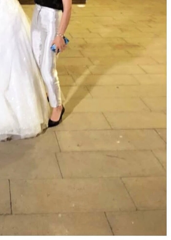 Gümüş renk pantolon - Görsel 2