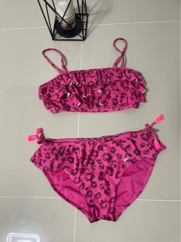 13-14 Yaş Beden pembe Renk Genc bikini takımı