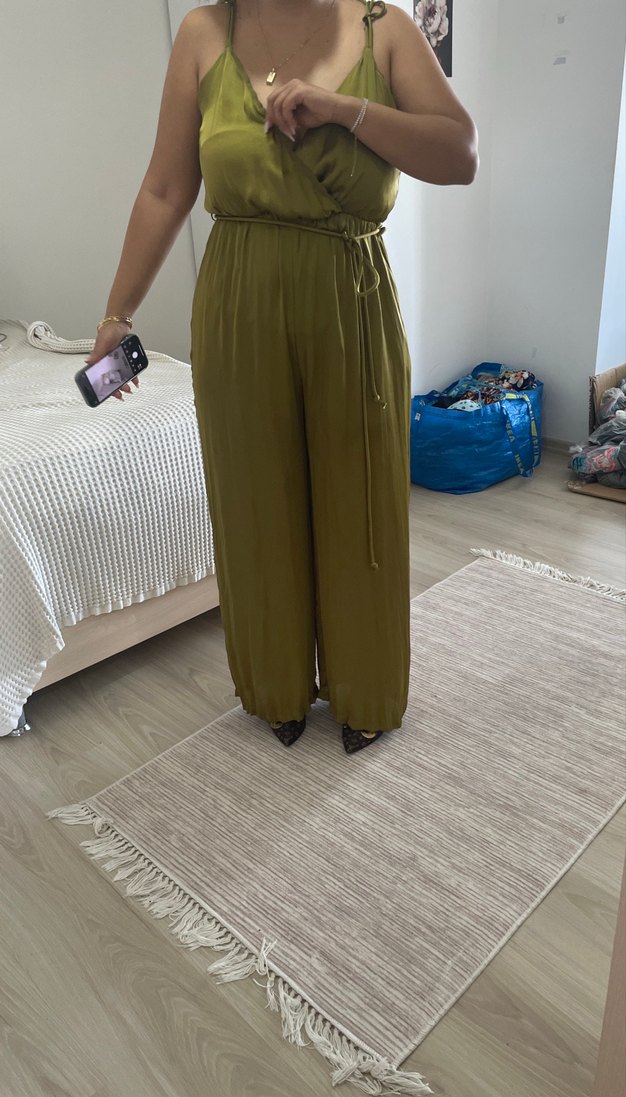 Kahverengi Askılı Salaş  Tulum - Görsel 2