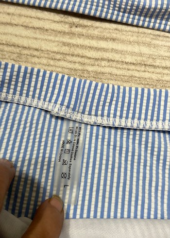 Mavi Çizgili Fırfırlı Mini Bikini - Görsel 5