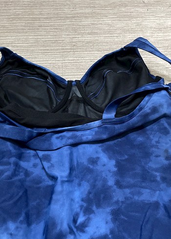 Koyu Mavi Batik Desenli Kadın Mayo - Görsel 5