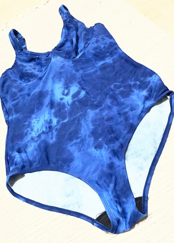 Koyu Mavi Batik Desenli Kadın Mayo - Görsel 2