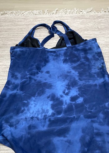 Koyu Mavi Batik Desenli Kadın Mayo - Görsel 4