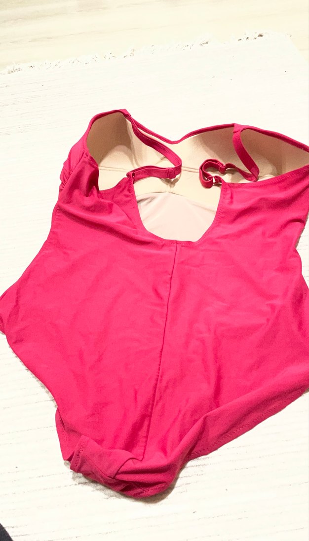 Esmara marka Koyu Pembe İnce Askılı Kadın Mayo - Görsel 5