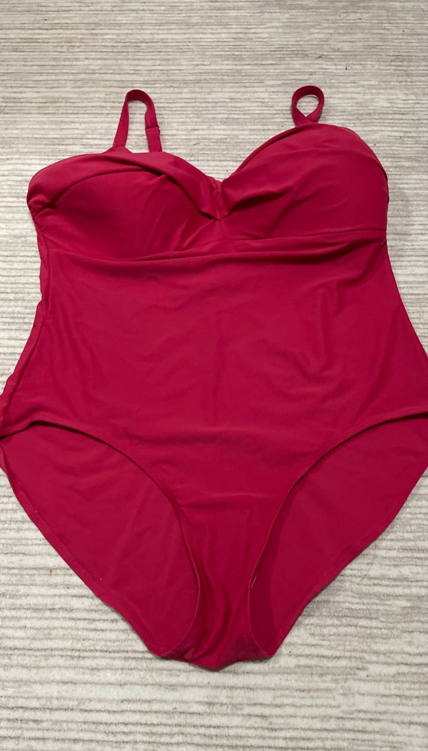 Esmara marka Koyu Pembe İnce Askılı Kadın Mayo - Görsel 2