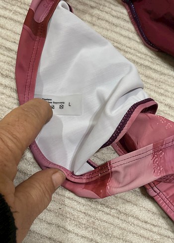 Pembe Bağcıklı Midi Drapeli Kadın Mayo - Görsel 6