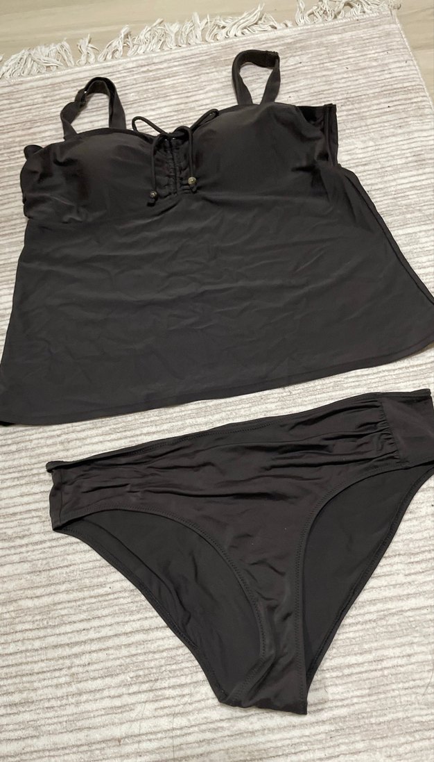 Kahve dengi Midi Kadın Mayo - Görsel 2