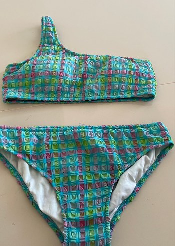 Diğer Kız Çocuk Çok Renkli Bağlama Desenli Bikini
