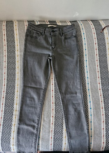 Gri Kadın Denim Pantolon Normal Kesim