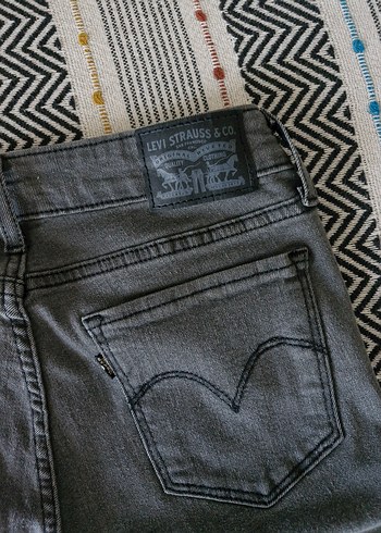 26 Beden Gri Kadın Denim Pantolon Normal Kesim