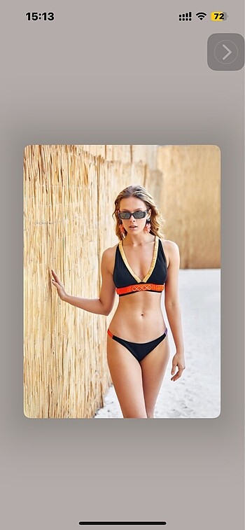 Argento üçgen büstiyer Bikini siyah