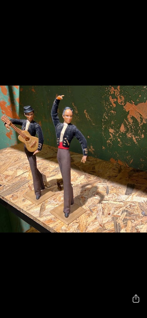 Siyah Klasik Dansçı ve Müzisyen Figürleri - Görsel 3