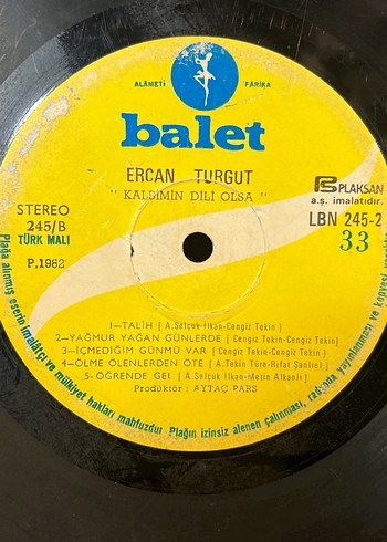 Ercan Turgut Plak - Görsel 4