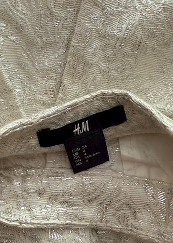 H&M Jakarlı parlak etek