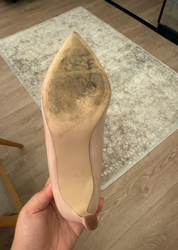 39 Beden Bej Rugan Stiletto Topuklu Kadın Ayakkabı
