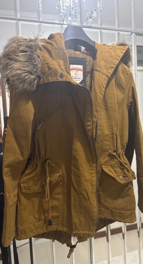 Kahverengi Kadın Süet Kürklü Ceket - Görsel 2