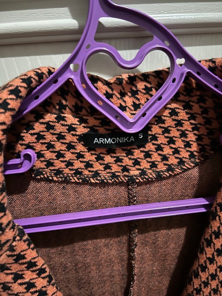 Düğmeli tarçın kazayağı Kadın Blazer Ceket - Görsel 3