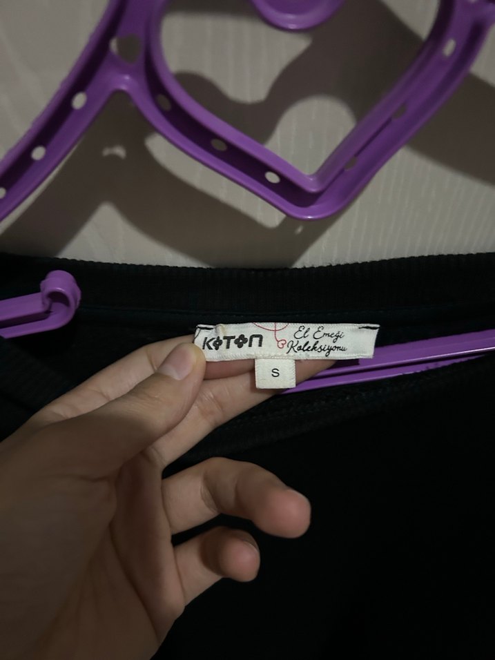 Kız Siyah Zincir Detaylı Uzun Kollu Sweatshirt - Görsel 3