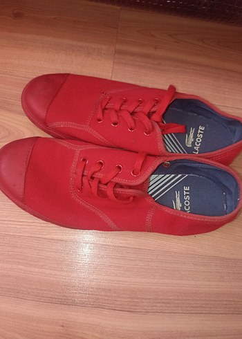 Lacoste Kırmızı Bağcıklı Kadın Spor Ayakkabı