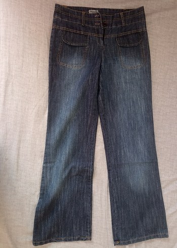 Kadın Mavi Denim Normal Boy Jean Vintage