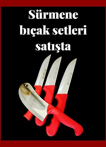  Beden Kurban bıçak setleri