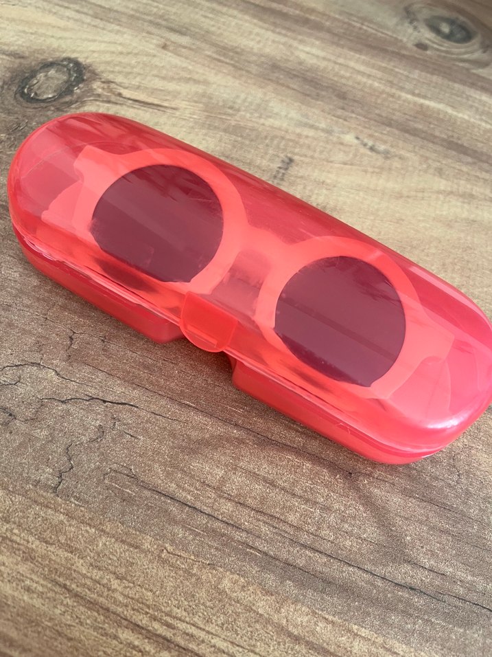 Şeffaf pudra Retro çocuk Güneş Gözlüğü - Görsel 3