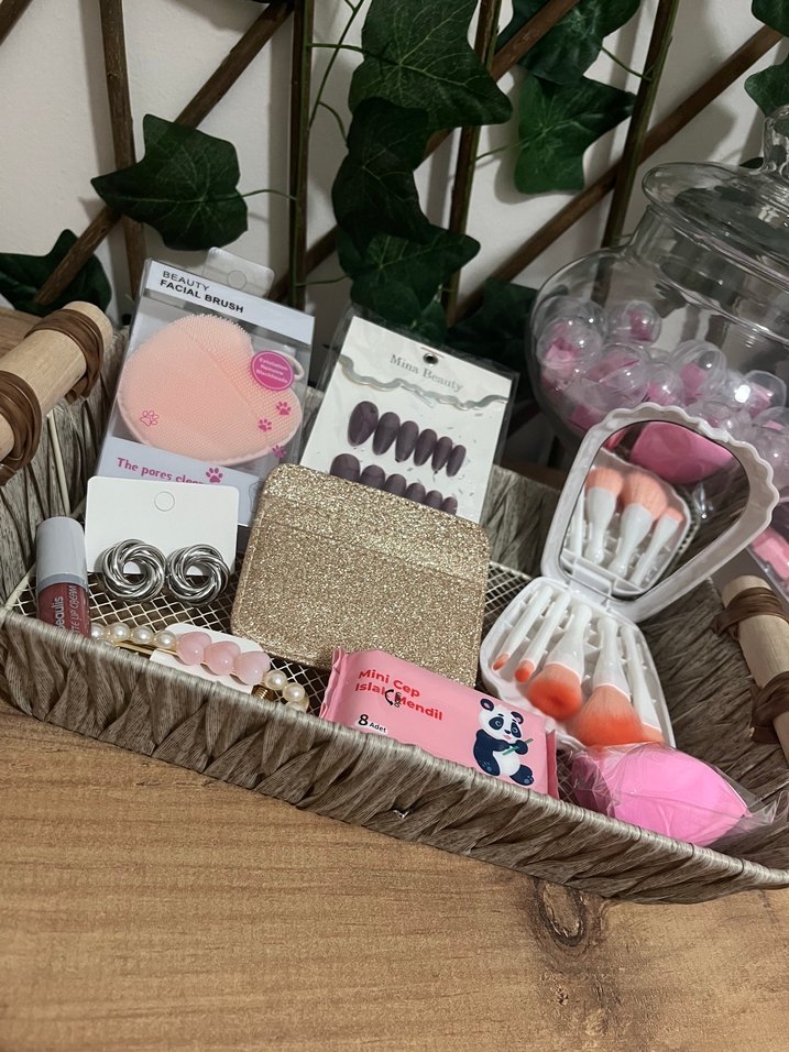 Pembe Mini Bohem Günlük Kadın Aksesuar Seti - Görsel 2