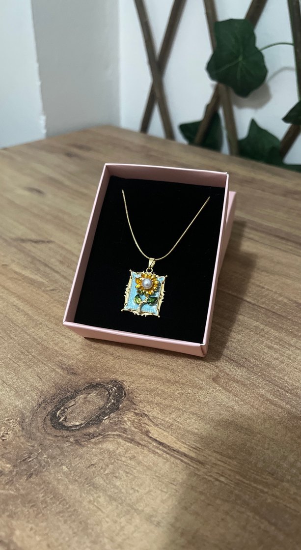 Altın Renkli Mini Boncuklu Bohem Çelik Kolye - Görsel 2