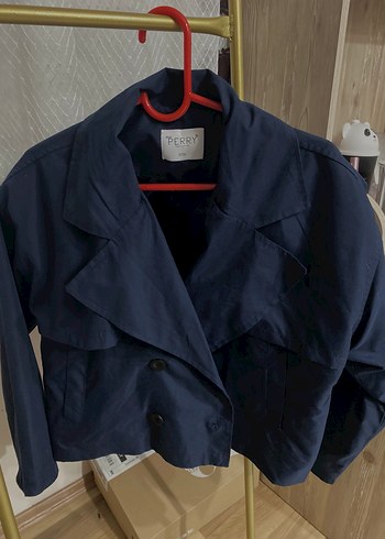 Fred Perry Dugmeli Koyu Mavi Mini Kadin Trenc