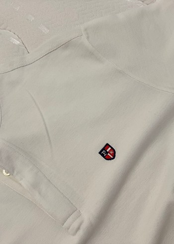 U.S Polo Assn. Düğmeli Beyaz Erkek V Yakalı Polo Tişört