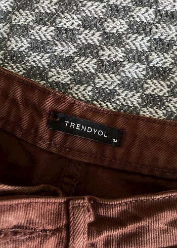 Trendyolmilla kahverengi kot pantolon - Görsel 3