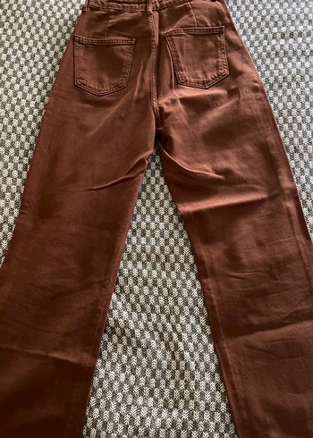 Trendyolmilla kahverengi kot pantolon - Görsel 2