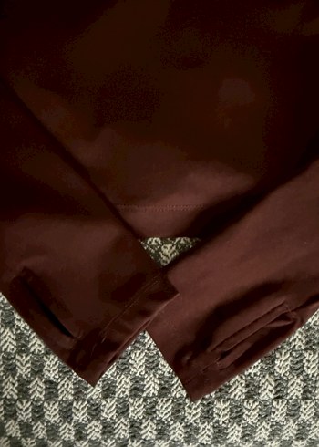 xs Beden bordo Renk Hm vücuda yapışan spor ceketi