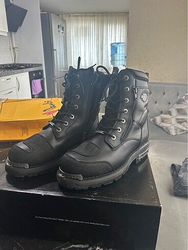 Harley Davidson Ayakkabı Bot Renshaw Black Yagli Deri