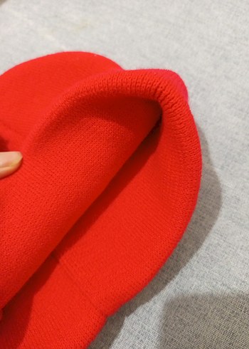 Kırmızı Kadın Örgü Bere - Görsel 5