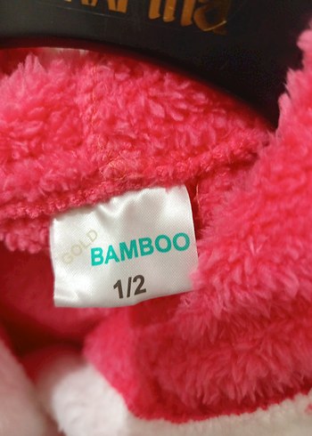 Kız Çocuk Pembe Kapüşonlu Bornoz - Görsel 8