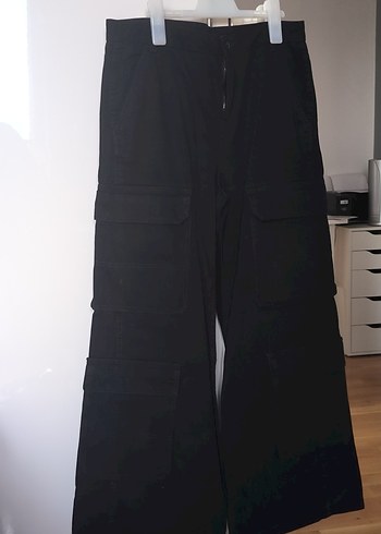 H&M Siyah oversize kargo pantolon