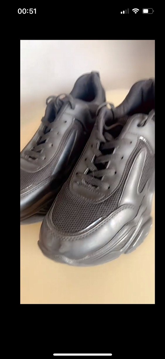 Siyah Bağcıklı Kadın Spor Ayakkabı - Görsel 2