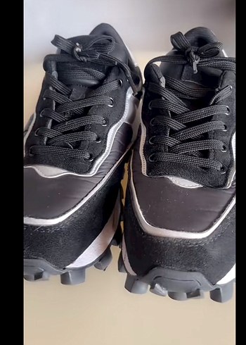 Siyah Gri Kadın Spor Ayakkabı - Görsel 3