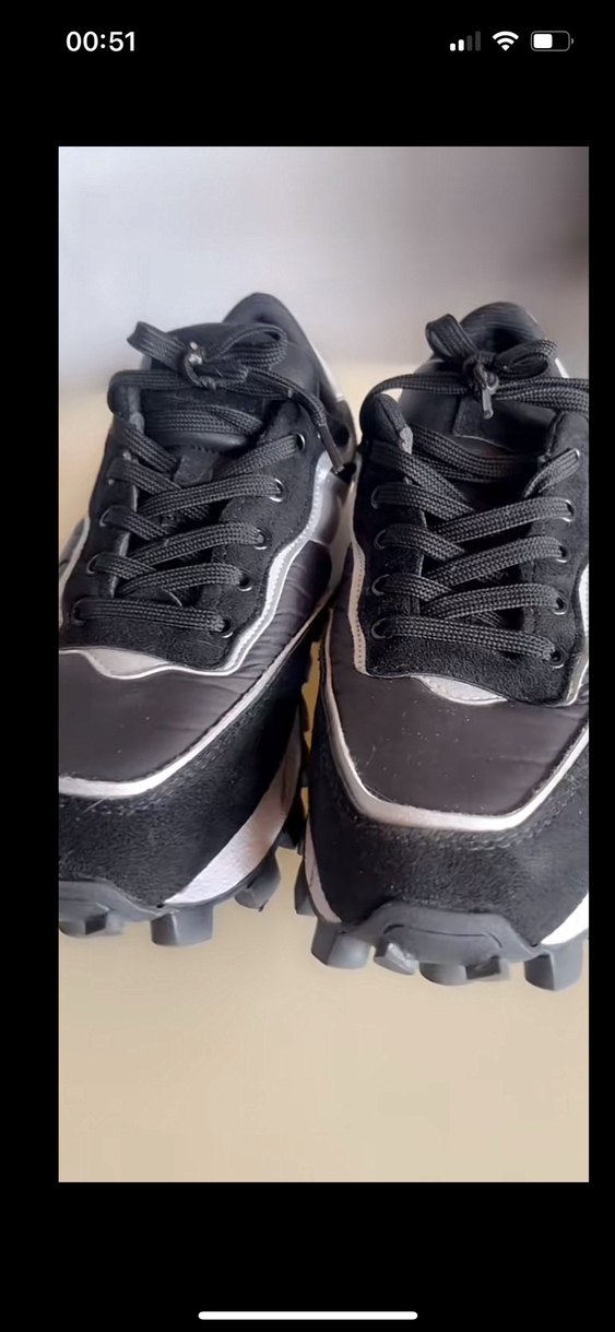 Siyah Gri Kadın Spor Ayakkabı - Görsel 3