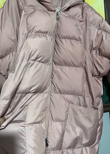 Pembe kadın şişme mont - Görsel 2