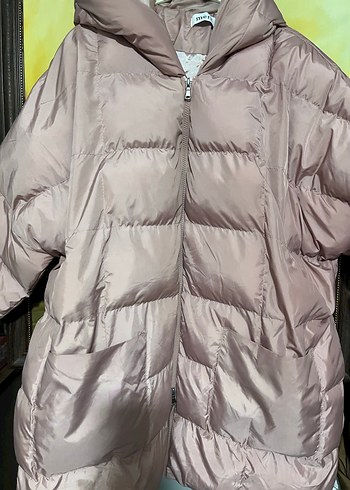 Pembe kadın şişme mont - Görsel 3