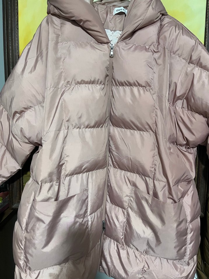 Pembe kadın şişme mont - Görsel 3