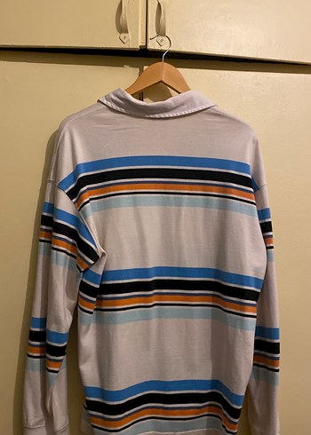 Çizgili Gömlek Yakalı Pamuklu Üst - Görsel 2