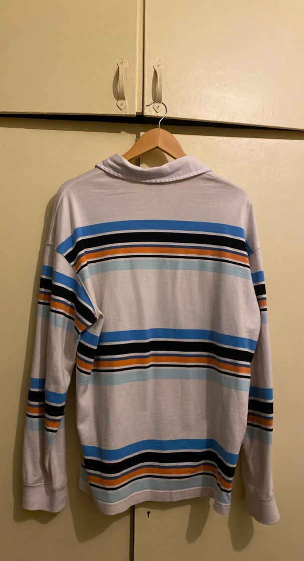 Çizgili Gömlek Yakalı Pamuklu Üst - Görsel 2