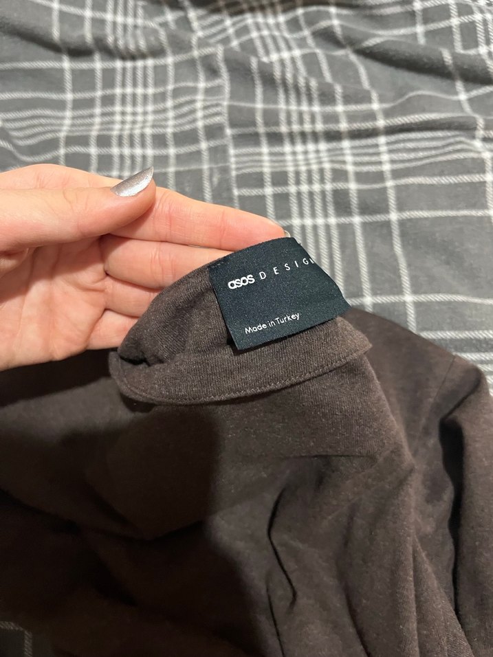 Gri Loose Fit Midi Denim Kadın Pantolon - Görsel 5