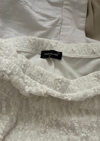Ruffle Detaylı Beyaz etek